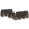 vidaXL Havesofa S&aelig;t 7 stk. Gr&aring; og M&oslash;rkegr&aring; polyrattan