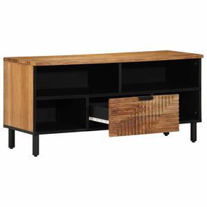 vidaXL TV-skab med skuffe Brun 100 x 33 x 46 cm Massivt mangotr&aelig;
