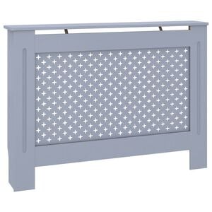 vidaXL radiatorskjuler 112x19x81,5 cm MDF antracitgrå