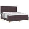vidaXL Box spring seng med madras M&oslash;rk Brun 180 x 200 cm Stof