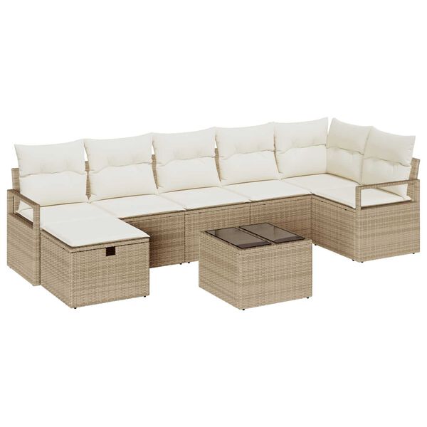 vidaXL Sofa S&aelig;t med pude 4 pcs polyrattan