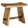 vidaXL Brusebadsstol Naturfarvet 50 x 30 x 44 cm Massivt suartr&aelig;