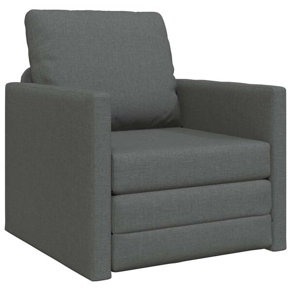 vidaXL Sovesofa 60cm M&oslash;rkegr&aring; Stof
