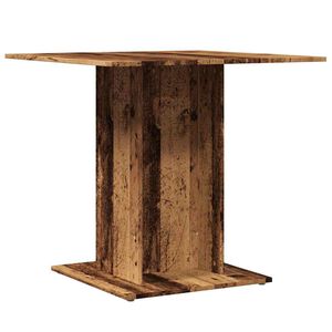 vidaXL spisebord 80 x 80 x 75 cm konstrueret tr&aelig; antikt tr&aelig;look