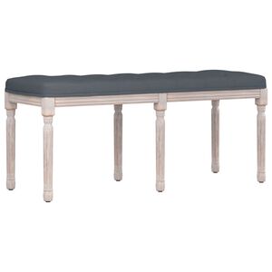 vidaXL b&aelig;nk 110x40x49 cm velour m&oslash;rkegr&aring;