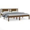 vidaXL sengeramme 200x200 cm massivt fyrretr&aelig; gyldenbrun