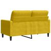 vidaXL 2-personers sofa 120 cm fløjl gul