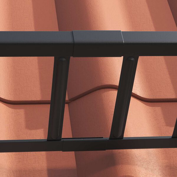 vidaXL Tag snefang Sort 100 x 2,5 x 20 cm St&aring;l