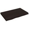 vidaXL v&aelig;ghylde 80x50x(2-6) cm behandlet massivt egetr&aelig; m&oslash;rkebrun