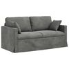 vidaXL Sofa S&aelig;t 2 pcs M&oslash;rkegr&aring; 158 x 78 x 80 cm Fl&oslash;jl