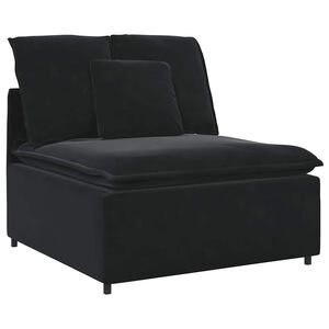 vidaXL modulopbygget sofacentermodul med hynder 100 cm sort