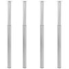 vidaXL teleskopiske bordben 4 stk. rustfrit st&aring;l 710 mm-1100 mm