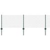 vidaXL Hegn med post Gr&oslash;n 0,6 x 25 m St&aring;l og PVC
