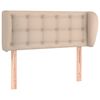 vidaXL sengegavl med kanter 83x23x78/88 cm kunstl&aelig;der cappuccino