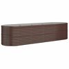 vidaXL plantekasse 296x80x68 cm galvaniseret st&aring;l brun