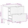 vidaXL sengeborde 2 stk. 40x33x46 cm massivt akacietr&aelig;