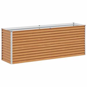 vidaXL H&oslash;jbed Lys Brun 195 x 50 x 68 cm Galvaniseret st&aring;l
