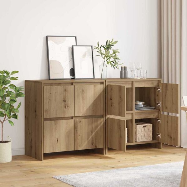 vidaXL Sideboards 2 pcs artisan eg 70 x 41 x 75 cm Konstrueret tr&aelig;