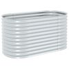 vidaXL forh&oslash;jet plantekasse 160x80x81 cm galvaniseret st&aring;l s&oslash;lvfarvet