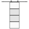 vidaXL skyded&oslash;r med hardwares&aelig;t 76x205 cm h&aelig;rdet glas sort
