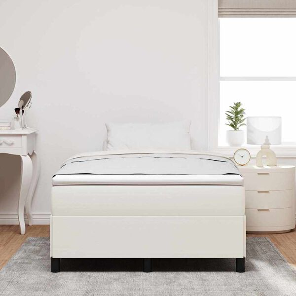 vidaXL Box spring seng Creme 120 x 190 cm Velourstof
