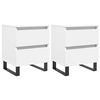 vidaXL sengeborde 2 stk. 40x35x50 cm konstrueret tr&aelig; hvid