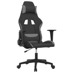 vidaXL gamingstol stof Sort og lysegr&aring;