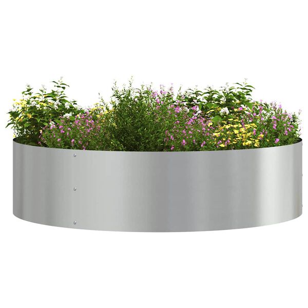 vidaXL Plante ring S&oslash;lv 80 x 80 x 20 cm Galvaniseret st&aring;l