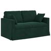 vidaXL Sofa 2 pcs M&oslash;rkegr&oslash;n 138 x 78 x 80 cm Fl&oslash;jl