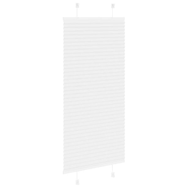 vidaXL Pliss&eacute;gardin Hvid 55x100 cm Stofbredde 54,4 cm Polyester