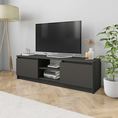 vidaXL tv-skab 120x30x35,5 cm konstrueret træ grå
