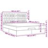 vidaXL osmannisk sengeramme med madras 160x200 cm stof cremefarvet