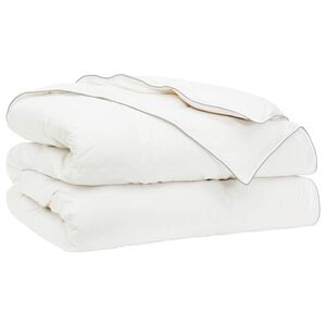 vidaXL Dyne FULDA 200 x 220 cm 4 &aring;rstider 310 GSM 90% g&aring;sedun Hvid