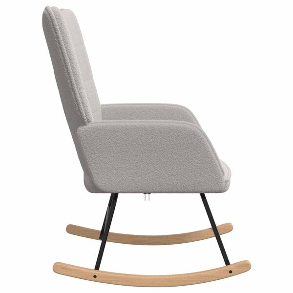 vidaXL Gyngestol Lysegr&aring; Sherpa-stof