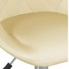vidaXL drejelige spisebordsstole 6 stk. kunstl&aelig;der cremefarvet