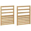 vidaXL Arml&aelig;nsmodul 2 pcs Hvid 59 x 4 x 73 cm Massivt Akacietr&aelig;