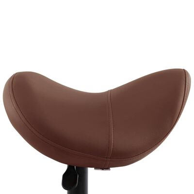 vidaXL arbejdsstol kunstlæder brun