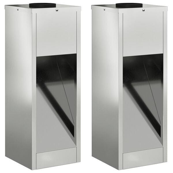 vidaXL Solar Led Sti Lys 2 pcs Galvaniseret Galvaniseret