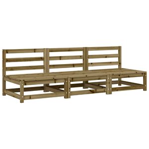 vidaXL sofamodul 3 stk. 70x70x67 cm uden arml&aelig;n impr&aelig;gneret fyrretr&aelig;