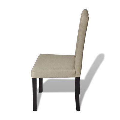 vidaXL spisebordsstole 4 stk. stof kamelfarvet