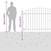 vidaXL Spike Hejn Sort 200 x 130 cm Pulverlakeret st&aring;l