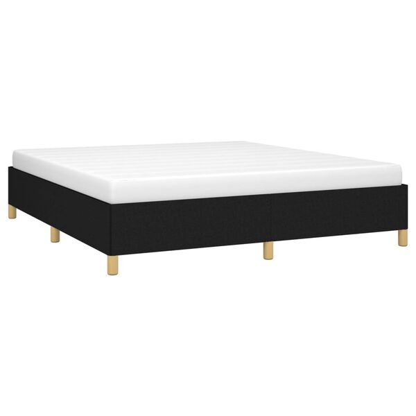 vidaXL Boxspring sengeramme 160x200 cm stof sort