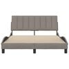 vidaXL sengeramme uden madras Hanko Taupe 120x200 cm Stof