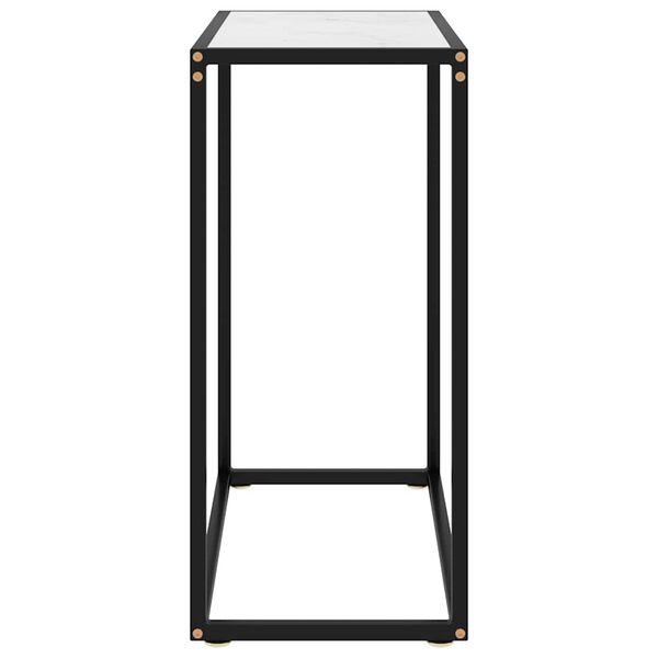 vidaXL konsolbord 60x35x75 cm h&aelig;rdet glas hvid