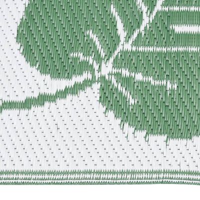 vidaXL udendørs gulvtæppe 190x290 cm PP grøn