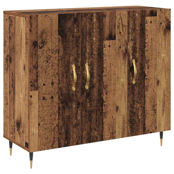 vidaXL Sideboard Gammelt tr&aelig; 90 x 34 x 80 cm Konstrueret tr&aelig;