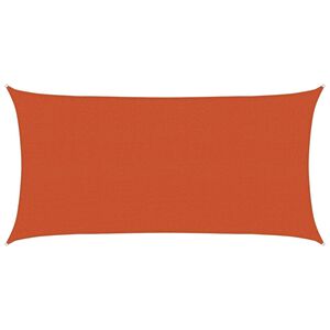 vidaXL Solsejl Orange 2 x 6 m HDPE