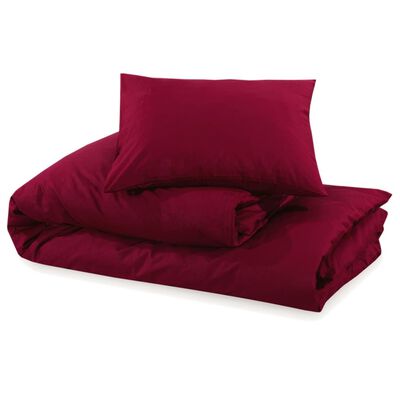 vidaXL sengetøj 220x240 cm let mikrofiberstof Bordeauxfarvet