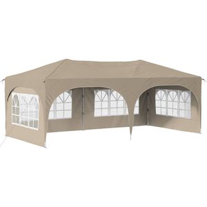 vidaXL Pop-up Festtelt Creme 575 x 288 x 245 cm Oxford stof
