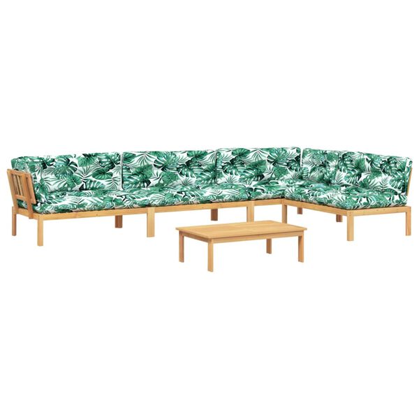 vidaXL sofasæt til haven 5 dele træpaller med hynder massivt akacietræ